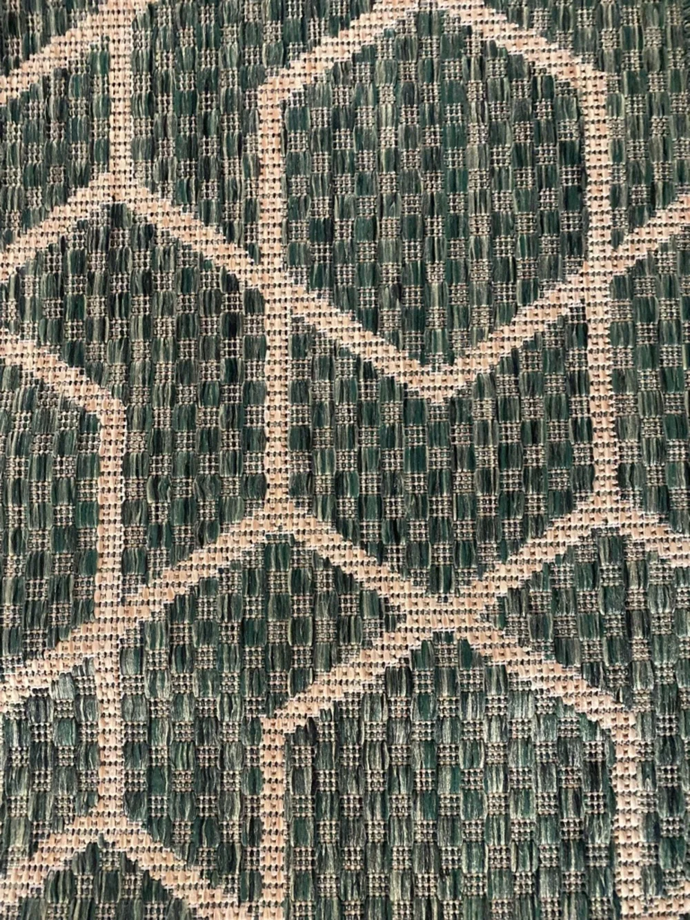 New Nourison horizon Green Geometric Runner rug indoor/outdoor 2’x6’